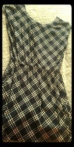 Forever 21 Plaid Dress - navy/white